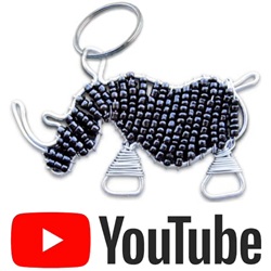 beaded kering black rhino youtube video