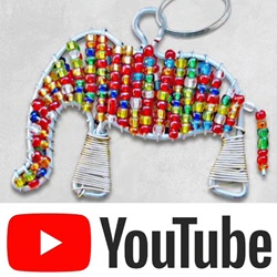 beaded keyring elephant mixed youtube video