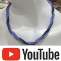 african beaded neckles twisted lilac blue metalic youtube video