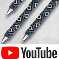 african beaded pen black metallic silver youtube video