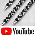 african beaded pen black silver white youtube video