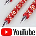 african beaded pen shiny red orange white youtube video