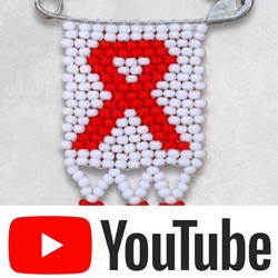 beaded aids flag pin youtube video