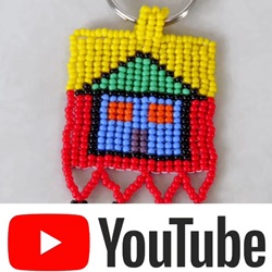 beaded house keyring youtube video