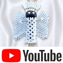 beaded white angel christmas decoration youtube video