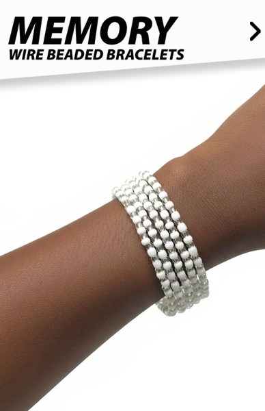 Memory Wire Beaded Bracelets | WHOLESALE