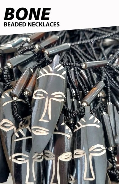 African Beaded Bone Necklaces | WHOLESALE