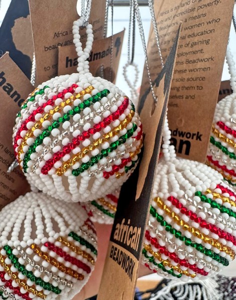 African Beaded Christmas Baubles | WHOLESALE