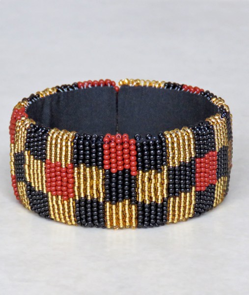 african beaded bangle wide 10