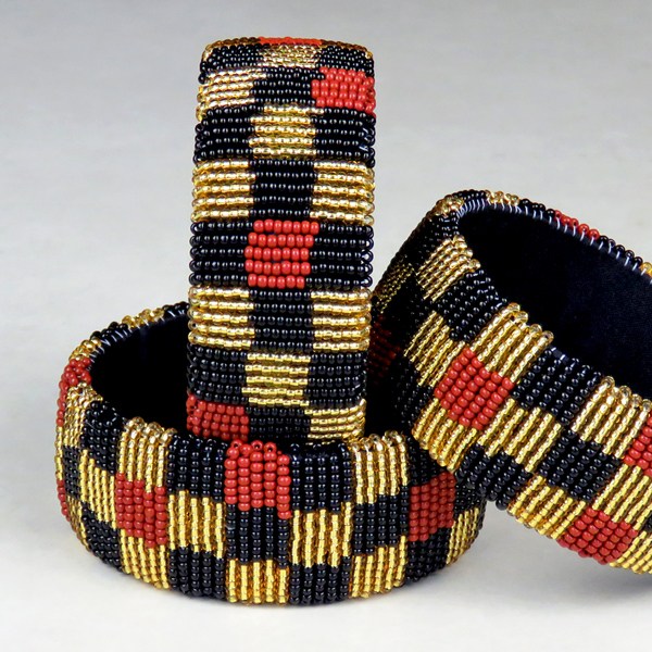 african beaded bangle wide 11