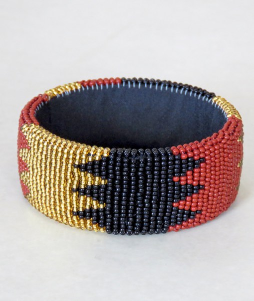 african beaded bangle wide 1