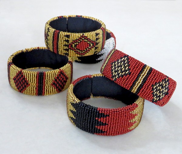 african beaded bangle wide 6