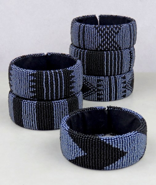 African Beaded Bangles Wide