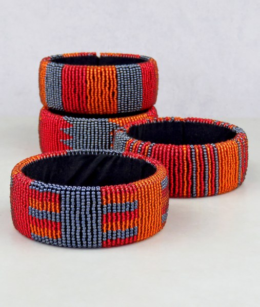 African Beaded Bangles Wide