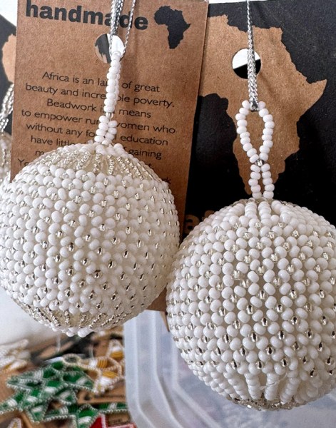MIXED African Beaded Christmas Balls 1