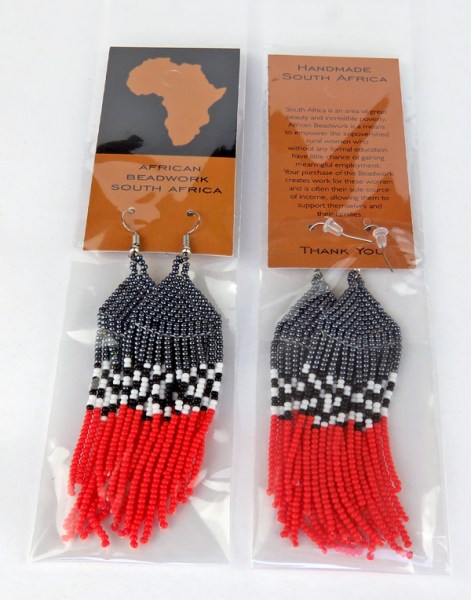 African Beaded Earrings Londolozi South Africa