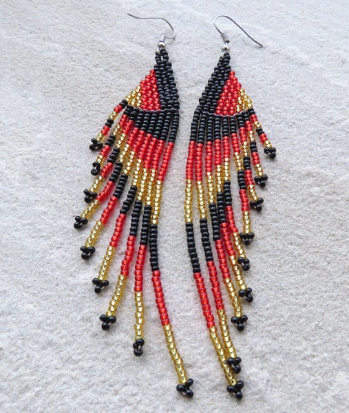 African Beaded Earrings Savuti MIXED