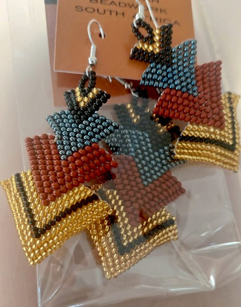 african beaded earrings singita gold brown black metallic grey4