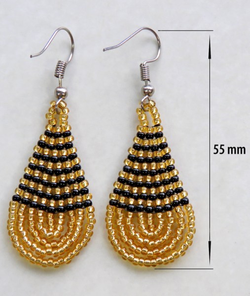african beaded earrings small teardrop size8