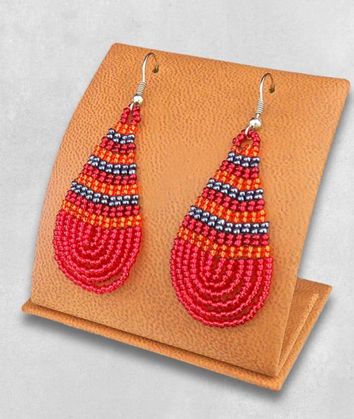 Large Teardrop Earrings | AFRICAN BEADWORK