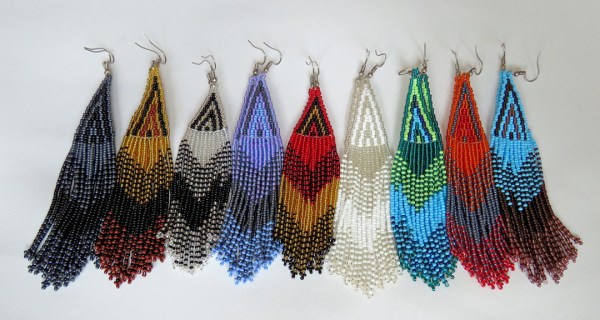 african beaded earrings thonga mixed 1
