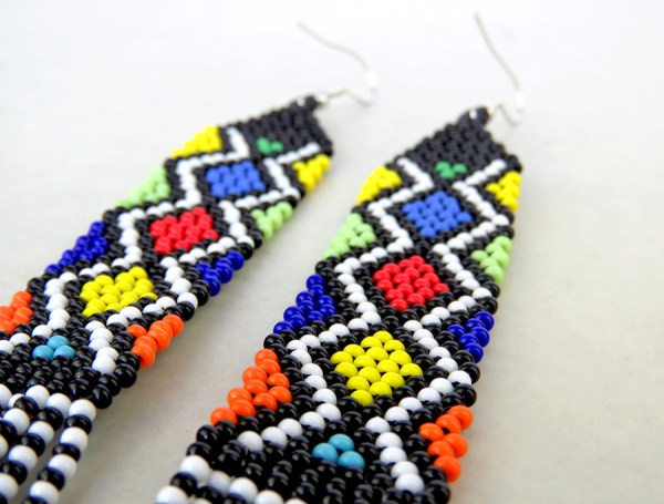 African Beaded Earrings Zimbali 