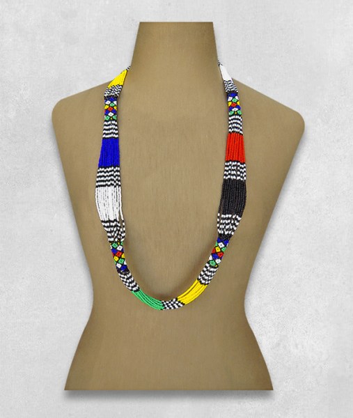African Beaded Necklace Mvovo Design.