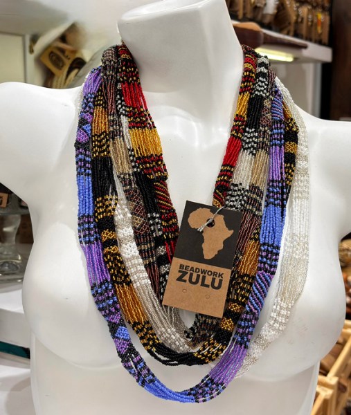 African Beaded Necklace Mvovo Design.