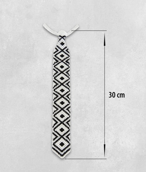 african beaded ties black white dimensions