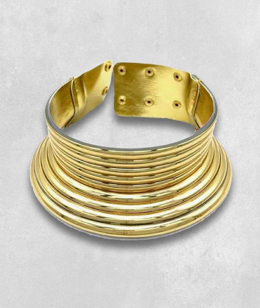 african dzila choker necklace gold 3