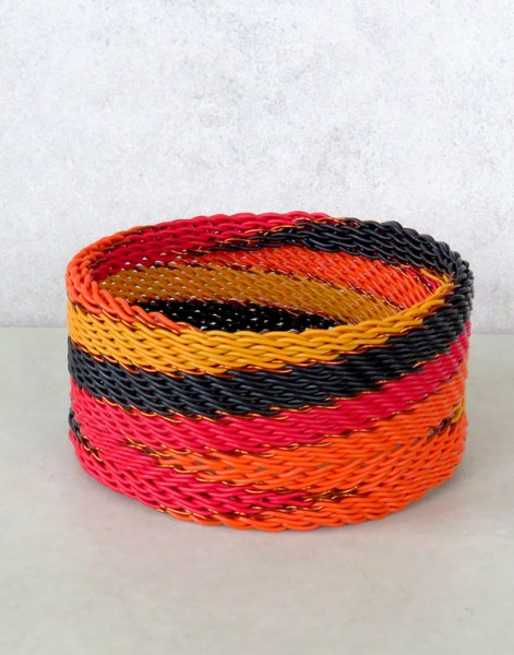african telephone wire bangles wide sunset 19