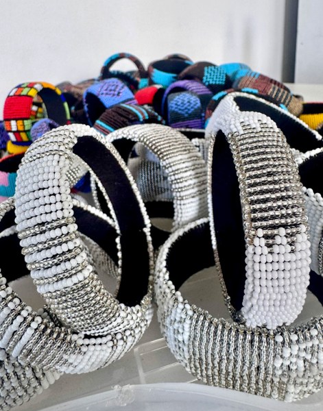 African Beaded Bangles Wide