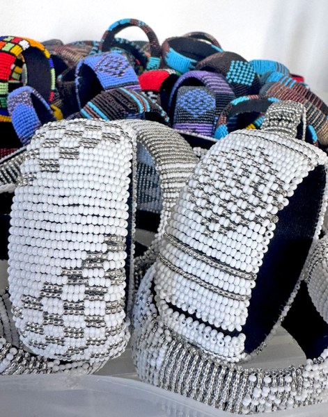 Beaded Bangles White Silver | SOUTH AFRICA