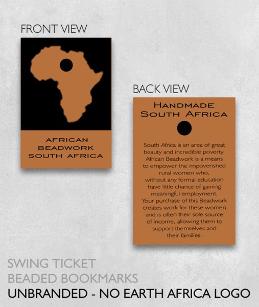 beaded bookmark swing ticket