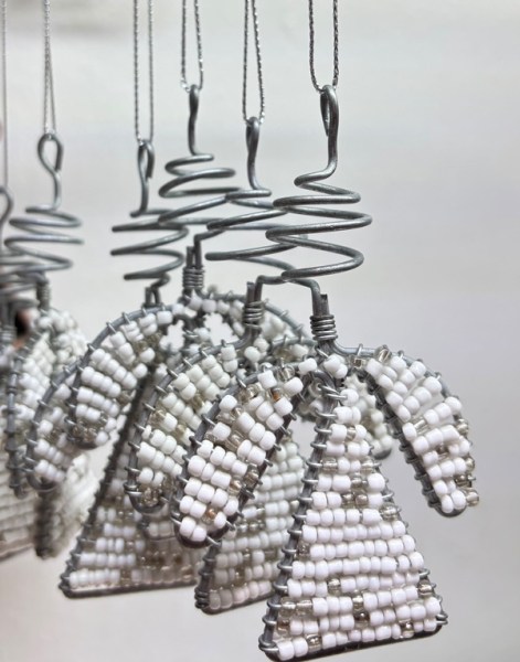 African Beaded Christmas Angel Silver White | SOUTH AFRICA