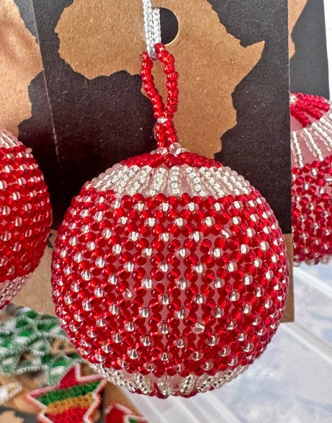 MIXED African Beaded Christmas Balls 1