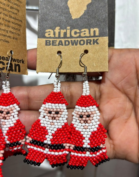 Beaded Christmas Santa Earrings | SOUTH AFRICA