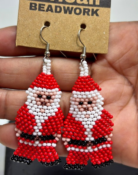 Beaded Christmas Santa Earrings | SOUTH AFRICA