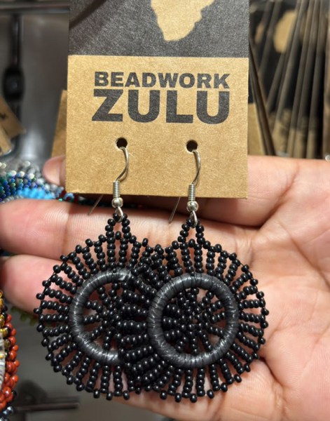 Circle Earrings Black