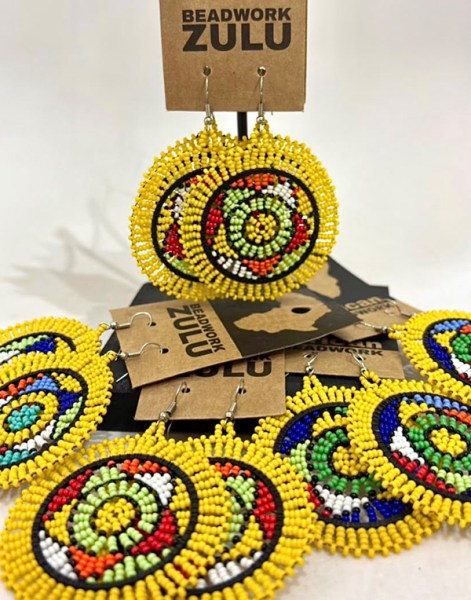 South African beaded earrings large circle wholesale