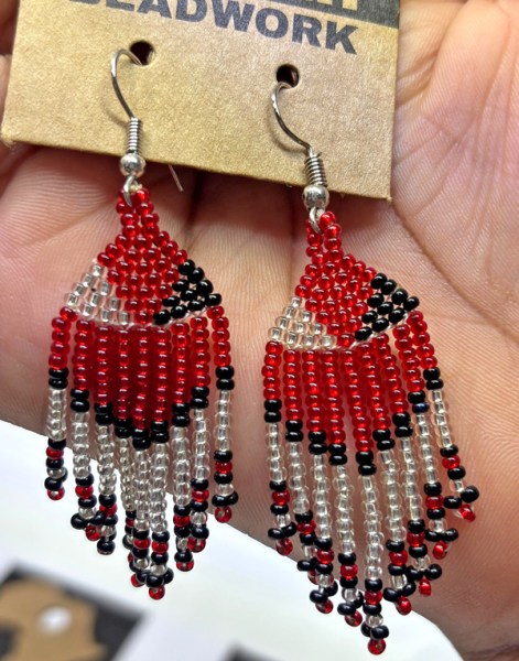 African Beaded Earrings Short Tassel MIXED