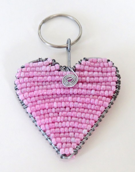 Beaded Heart Keyrings South Africa | WHOLESALE