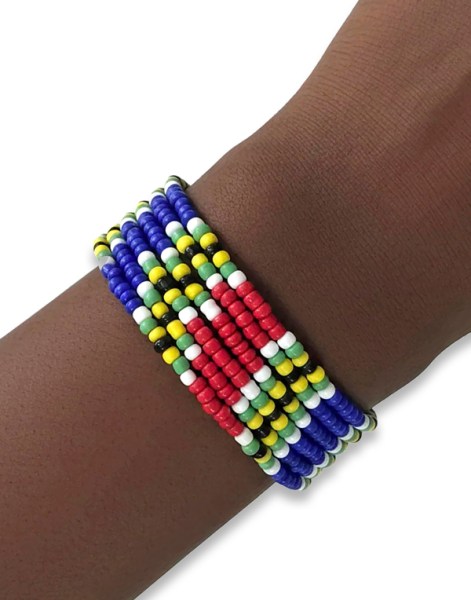 beaded-sa-flag-memory-wire-bracelets-wholesale