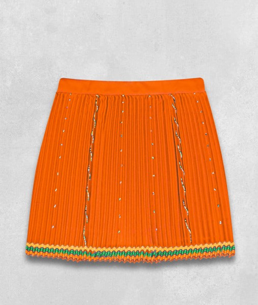 Beaded Zulu Skirt Adult Orange Medium