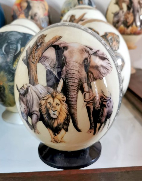 decoupage ostrich egg big five south africa wholesale suppliers7