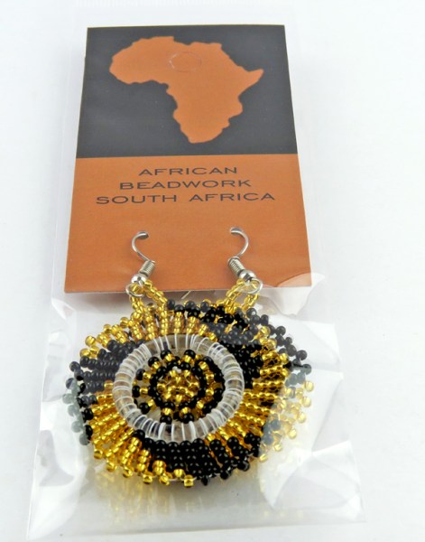 earrings circle gold black1