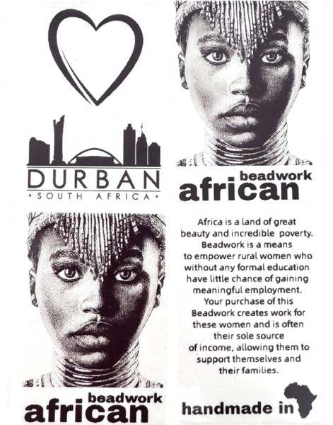 I Love Durban Beaded Keyring 