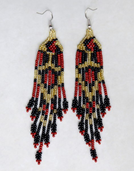 leopard print earrings african beaded 1