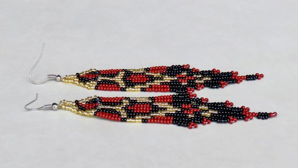leopard print earrings african beaded 27