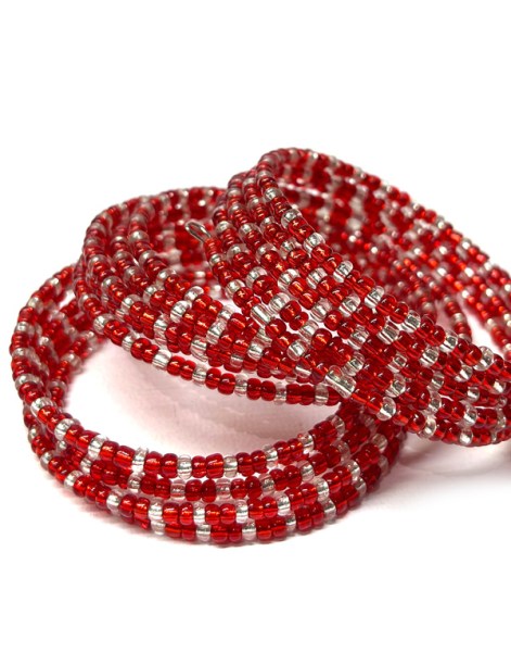 memory-wire-beaded-bracelets-red-silver-south-africa